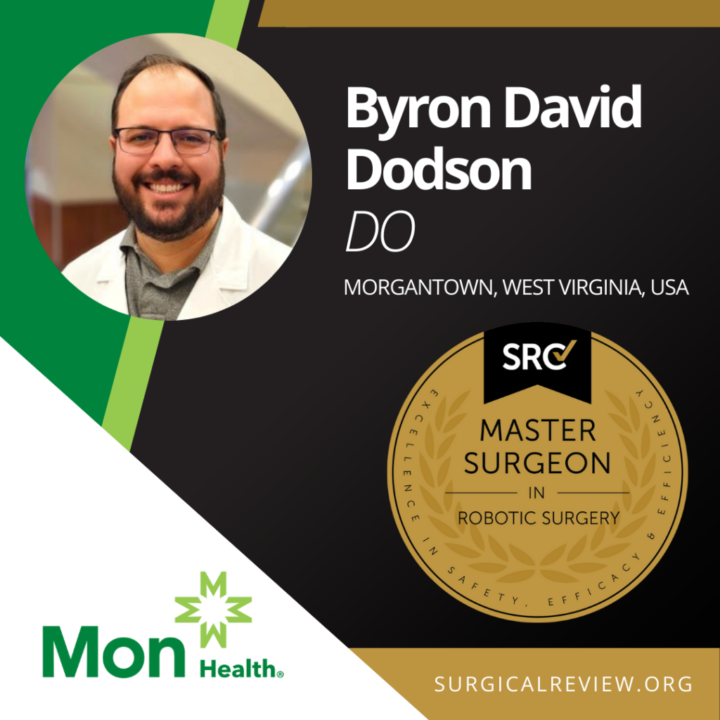 SRC-accredited Master Surgeon in Robotic Surgery Byron David Dodson, DO